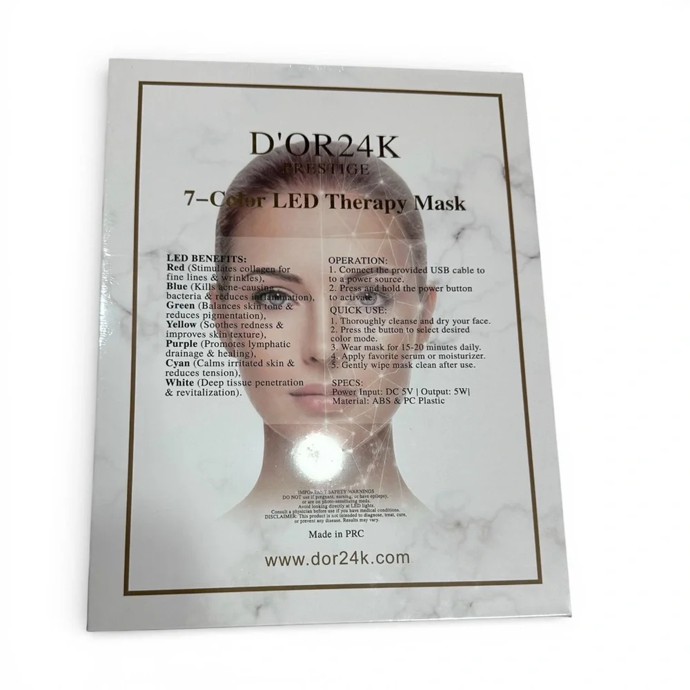 7-Color LED Therapy Mask D’OR24K